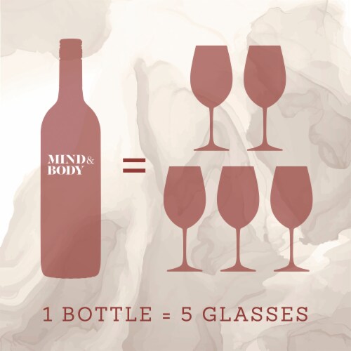 Mind & Body Cabernet Sauvignon Low Alcohol & Low Calorie California Red Wine 750 ml Perspective: top