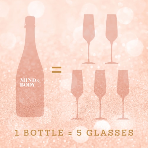 Mind & Body Bubbly Rose Low Alcohol Low Calorie Sparkling Wine Perspective: top