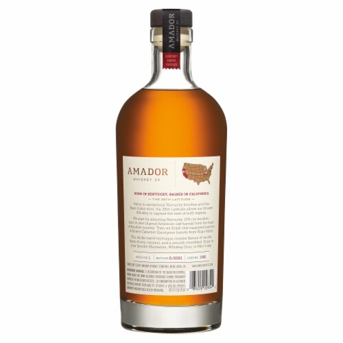 Amador Whiskey Double Barrel Classic Kentucky Bourbon 750 ml Perspective: top