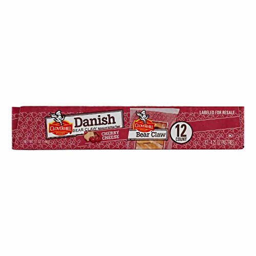 Cloverhill Cherry and Cheese Danish | 12 Count Perspective: top