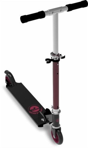 Pulse Performance Products 2-Wheel Folding Scooter - Red/Black Perspective: top