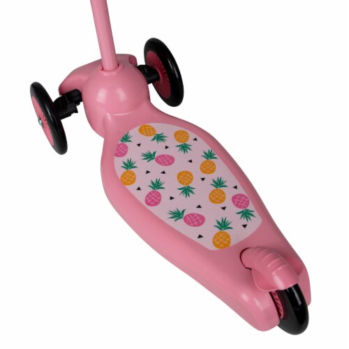 PlayWheels Paw Patrol Three Wheel Leaning Pinneapple Scooter Perspective: top