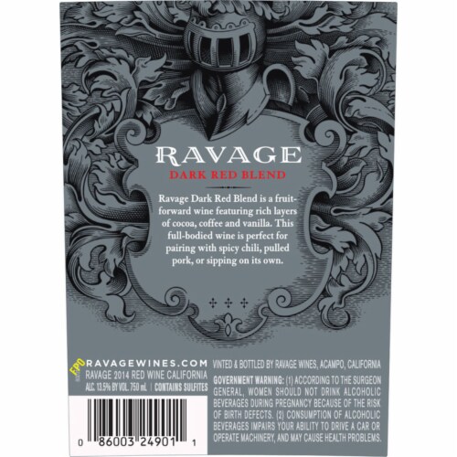 Ravage Dark Side Red Blend Red Wine Perspective: top