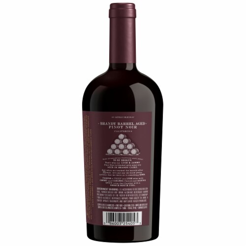 Cooper & Thief Aged 75 Days In Brandy Barrels Pinot Noir California Red Wine Perspective: top