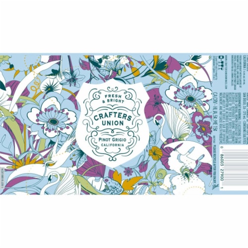 Crafters Union Pinot Grigio Canned White Wine Perspective: top