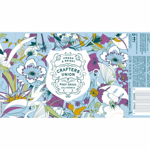 Crafters Union Pinot Grigio Canned White Wine Perspective: top