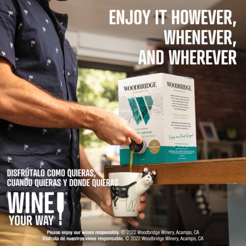 Woodbridge Pinot Grigio White Wine Box Perspective: top