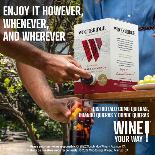 Woodbridge Cabernet Sauvignon Red Wine Box Perspective: top