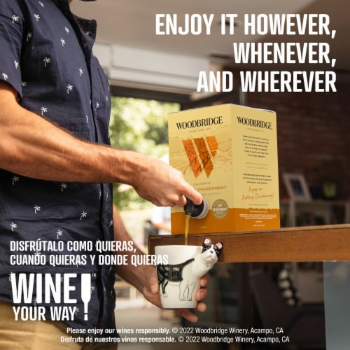 Woodbridge Buttery Chardonnay White Wine Box Perspective: top