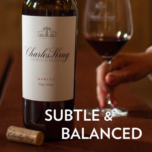 Charles Krug Merlot California Red Wine Perspective: top