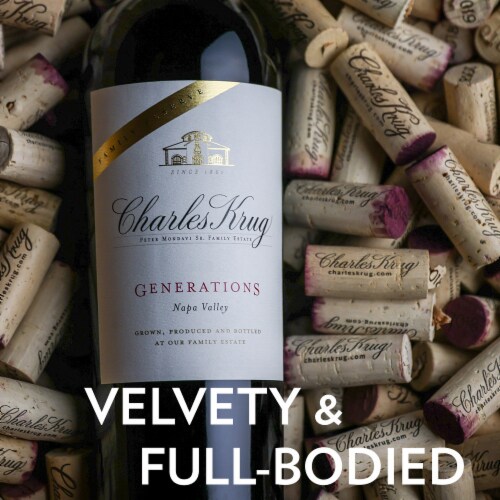 Charles Krug Generations Family Reserve Bordeaux Cabernet California Red Wine Perspective: top