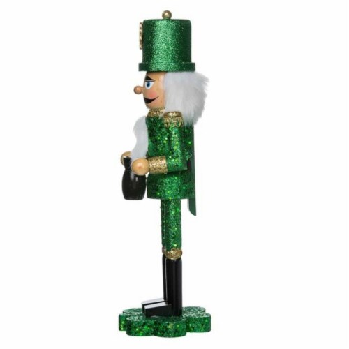Christmas Irish Nutcracker Wood Saint Patricks Day Shamrock C9669 Perspective: top