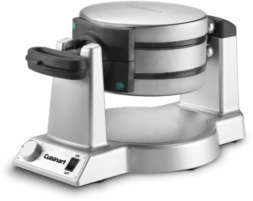 Cuisinart Double Belgian Waffle Maker - Silver/Black Perspective: top