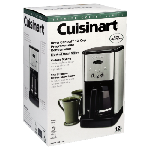 Cuisinart DCC-1200 Brew Central 12-Cup Programmable Coffee Maker -  Black/Stainless Steel 