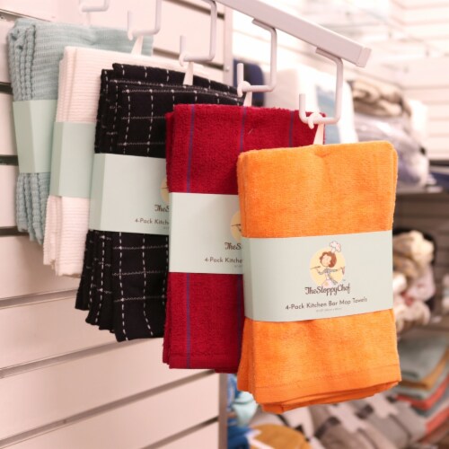 The Sloppy Chef Kitchen Towel Assortment Solid Colors Stripes