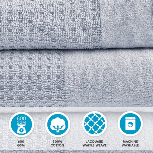 MADISON PARK SIGNATURE Cotton 6 Piece Bath Towel Set with Light