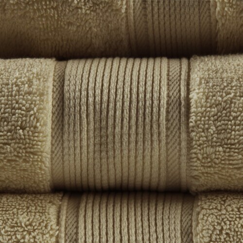 MADISON PARK SIGNATURE 800GSM 100 Cotton 8 Piece Towel Set Beige