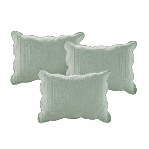 Madison Park Tuscany 6 Piece Reversible Scalloped Edge Daybed Cover Set - Daybed - Seafoam Perspective: top