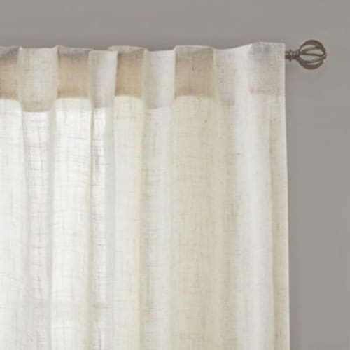 Bed Bath & Beyond Devon Sheer 95-inch Window Curtain Panel- Natural Perspective: top