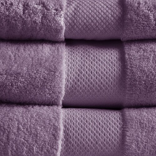 MADISON PARK SIGNATURE Cotton Turkish Towel with Purple Finish MPS73-467, 1  unit - Food 4 Less