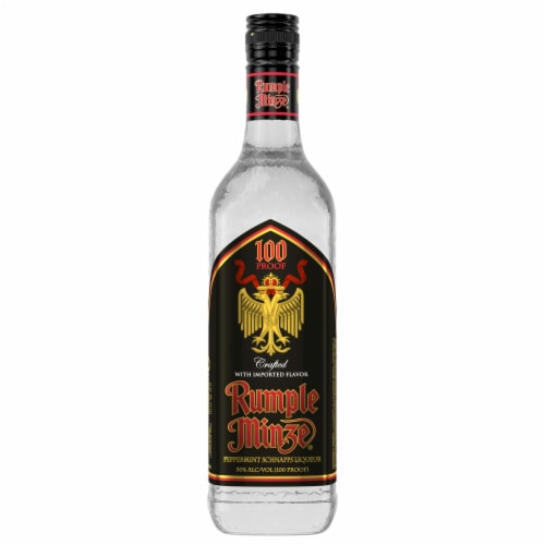 Rumple Minze Peppermint Schnapps Liqueur Perspective: top