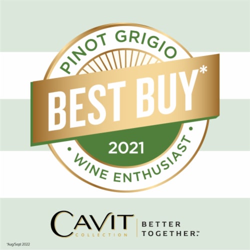 Cavit Pinot Grigio White Wine Perspective: top