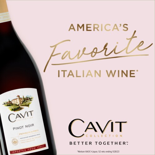 Cavit Pinot Noir Red Wine Perspective: top
