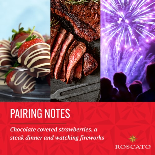 Roscato Sparkling Sweet Red Sparkling Wine Perspective: top