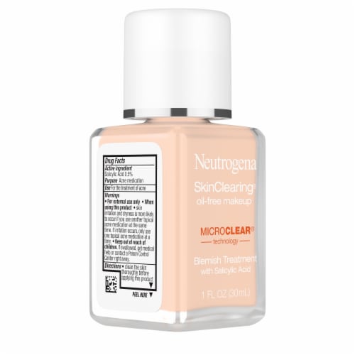 Neutrogena SkinClearing Oil-Free Acne Liquid Foundation with .5% Salicylic Acid 80 Medium Beige Perspective: top