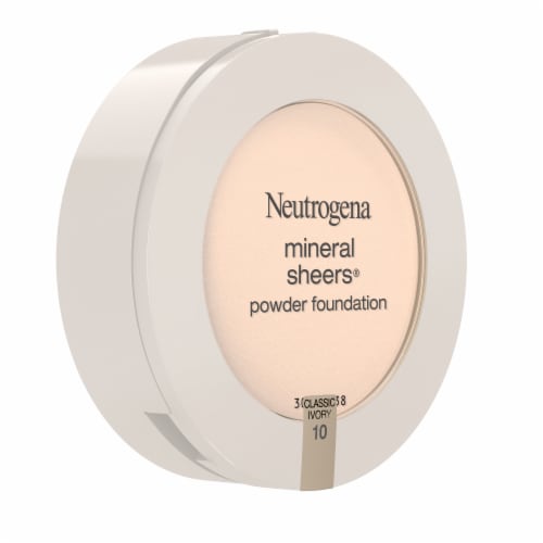 Neutrogena Mineral Sheers Compact Powder Foundation Fragrance-Free 10 Classic Ivory Perspective: top