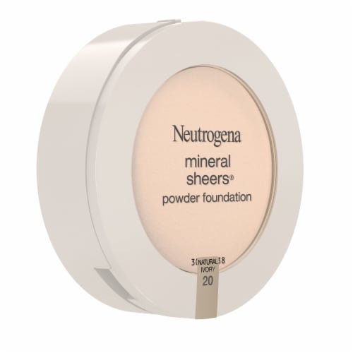 Neutrogena Mineral Sheers Compact Powder Foundation Fragrance-Free 20 Natural Ivory Perspective: top