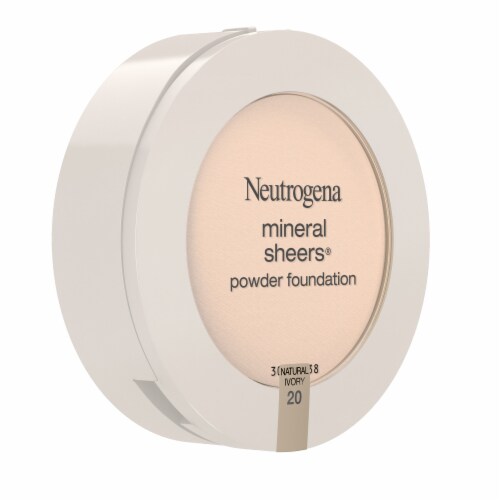 Neutrogena Mineral Sheers Compact Powder Foundation Fragrance-Free 20 Natural Ivory Perspective: top