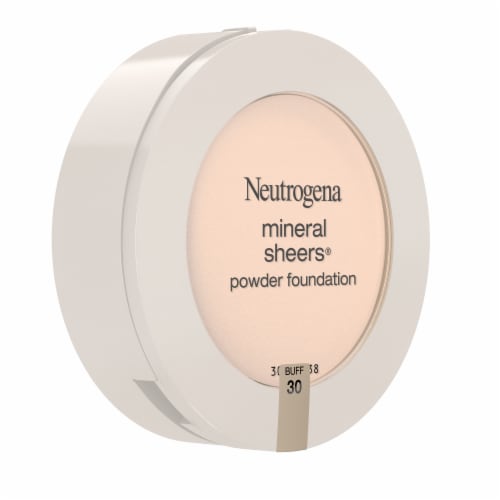 Neutrogena Mineral Sheers Compact Powder Foundation Lightweight & Oil-Free Fragrance-Free Buff 30 Perspective: top