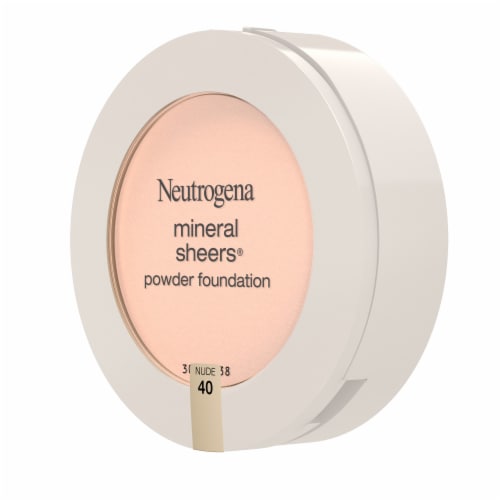 Neutrogena Mineral Sheers Compact Powder Foundation Oil-Free Mineral Fragrance-Free 40 Nude Perspective: top