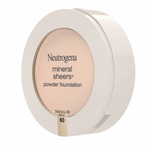 Neutrogena Mineral Sheers Compact Powder Foundation Oil-Free Fragrance-Free 60 Natural Beige Perspective: top