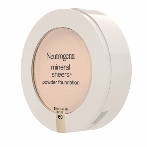 Neutrogena Mineral Sheers Compact Powder Foundation Oil-Free Fragrance-Free 60 Natural Beige Perspective: top
