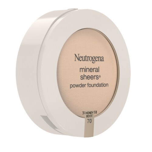 Neutrogena Mineral Sheers Compact Powder Foundation Lightweight & Oil-Free 70 Honey Beige Perspective: top
