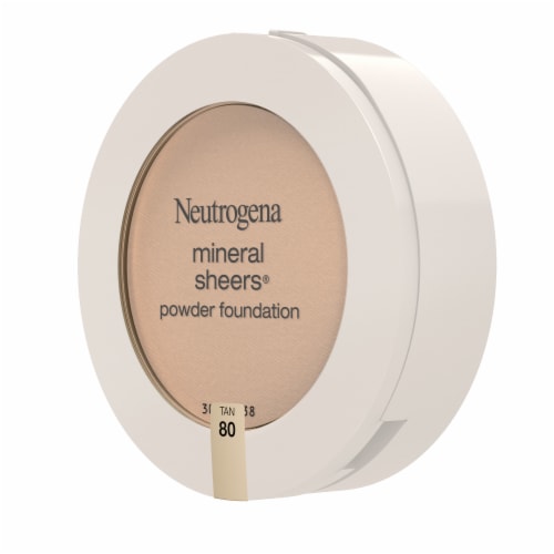 Neutrogena Mineral Sheers Compact Powder Foundation Lightweight & Oil-Free Tan 80 Perspective: top