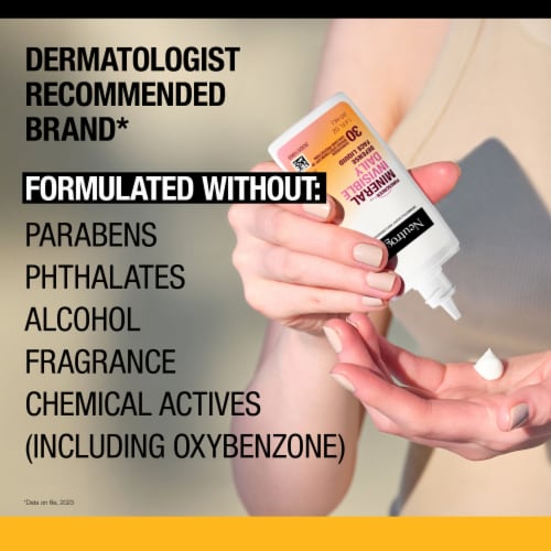 Neutrogena Purescreen+ Invisible Daily Defense Mineral Facial Sunscreen SPF 30, Fragrance-Free Perspective: top