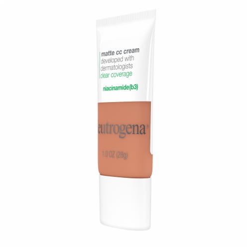 Neutrogena Clear Coverage Flawless Matte CC Cream Hypoallergenic & Oil Free & Fragrance Free Ginger Perspective: top