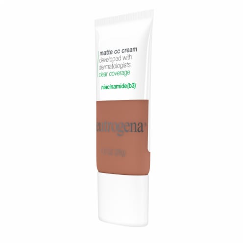 Neutrogena Clear Coverage Flawless Matte CC Cream Hypoallergenic Oil & Fragrance Free Amber Perspective: top