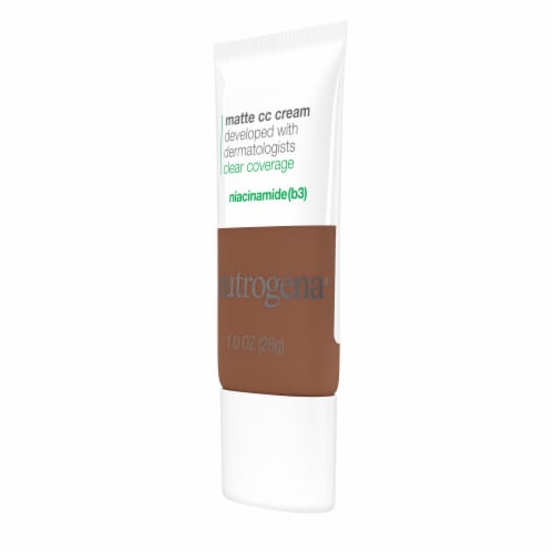 Neutrogena Clear Coverage Flawless Matte CC Cream with Niacinamide Fragrance Free Cinnamon Perspective: top