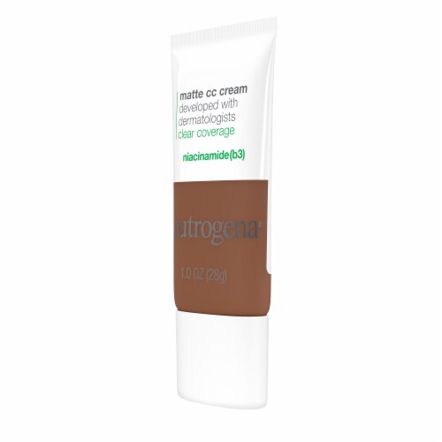Neutrogena Clear Coverage Flawless Matte CC Cream with Niacinamide Fragrance Free Cinnamon Perspective: top