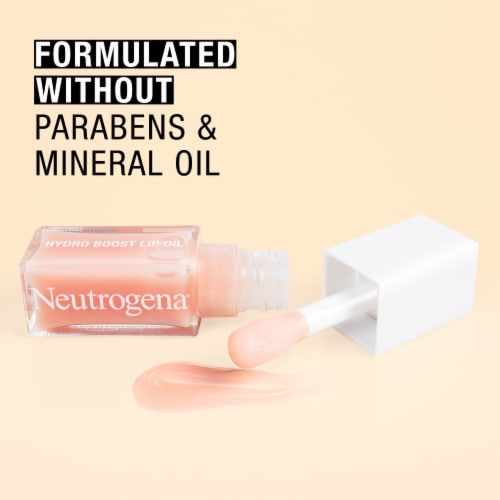 Neutrogena Hydro Boost Tinted Lip Oil with Hyaluronic Acid to hydrate & nourish lips Light Pink Perspective: top