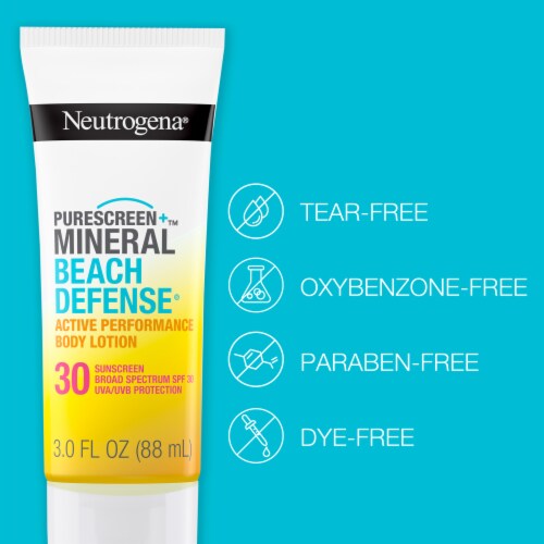 Neutrogena Purescreen+ Mineral Beach Defense Sunscreen Body Lotion SPF 30 with Broad Spectrum Perspective: top