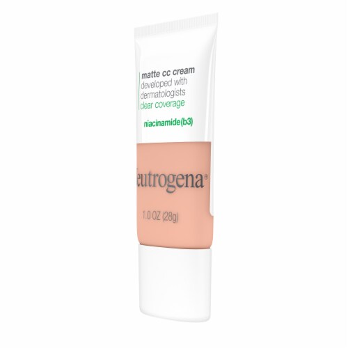 Neutrogena Clear Coverage Flawless Matte CC Cream Oil Free & Fragrance Free Vanilla Perspective: top