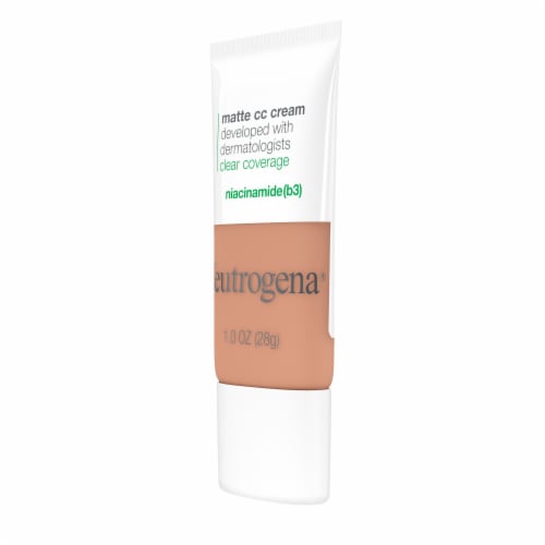 Neutrogena Clear Coverage Flawless Matte CC Cream Full-Coverage Fragrance Free Fawn Perspective: top