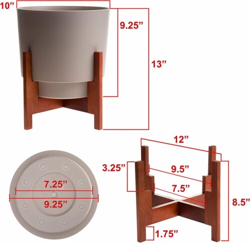 Bloem 7008945 10 in. Planter Hopson, Green Perspective: top