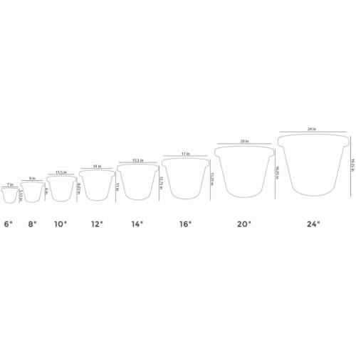 Bloem 450105-1001 10 in. Terra Pot Planter, Chocolate Perspective: top