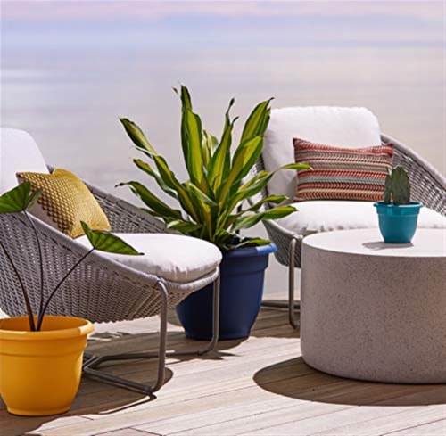Bloem 20-56420 20 in. Ariana Planter with Self Watering Grid, Living Green Perspective: top